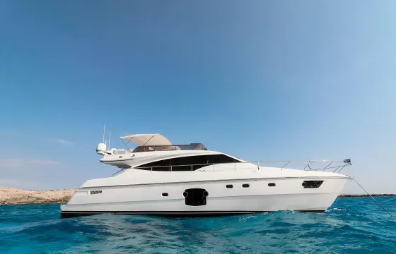 Luxury motor yacht Ferretti 592 in Ayia- Napa and Blue Lagoon