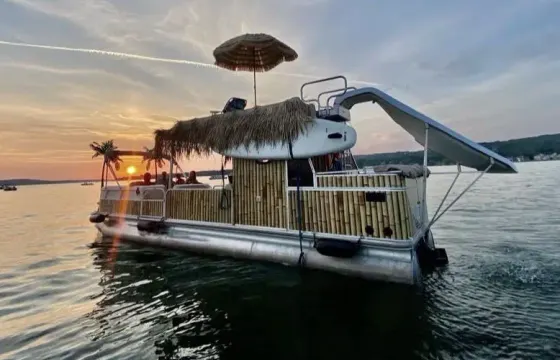 Custom 35ft Tiki Pontoon Boat Adventure Experience in Riviera Beach