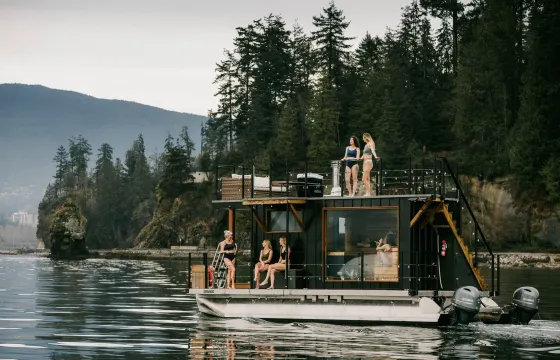 Custom Sauna Boat - High Tide Sauna/ Sauna & Swim/ False Creek