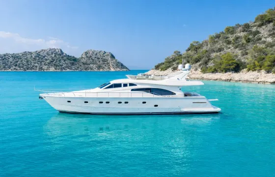 Cruise the Aegean in Style with Our Ferretti 68 Luxury Yacht!