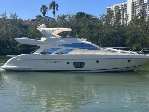 Luxury Azimut 55 Fly Motor Yacht Rental in Antibes, Cannes, St Tropez or Monaco