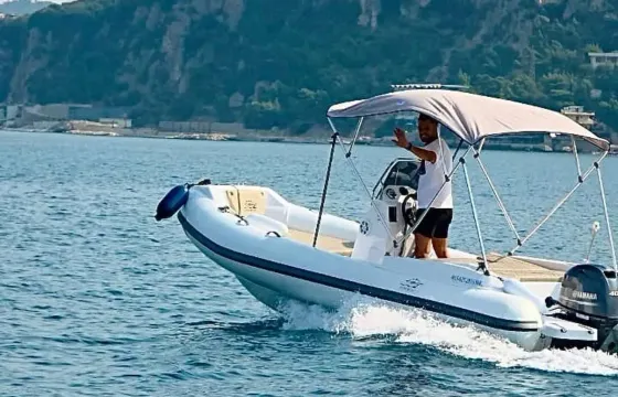 Explore the Vlorë Coastline Aboard a 12ft Yamaha Boat in Albania