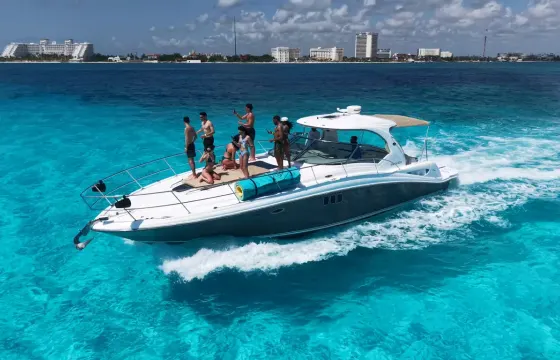 Enjoy Cancun in 45ft Sea Ray for up to 12 guest!