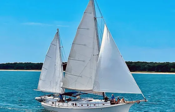 Captained sail on a beautiful and comfortable 50' wooden ketch
