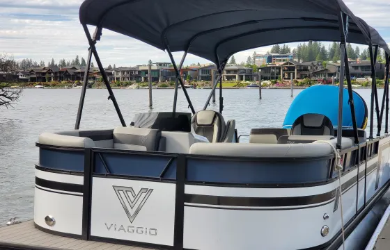 2023 Viaggio Tri Toon with 250 HP Mercury Motor in Coeur d'Alene, Idaho!