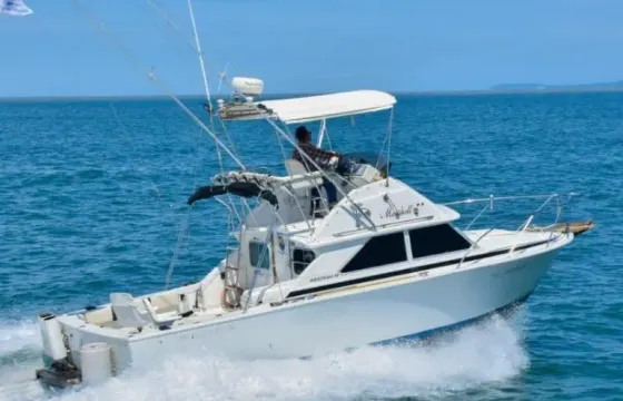 28ft Bertram Sports Cruiser in La Cruz de Huanacaxtle Marina, Mexico