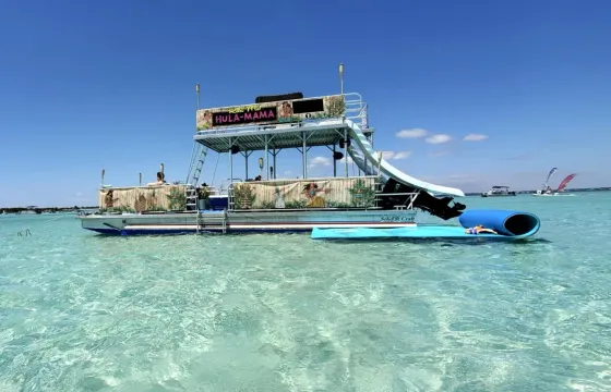 Captain include Tiki Double Decker Pontoon $372 four Hour! 2Slides Fuel Included