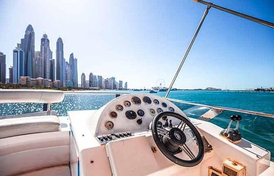 🐬 Dubai 75ft Mega Yacht Rental – Luxury Cruise for up to 35 Guests