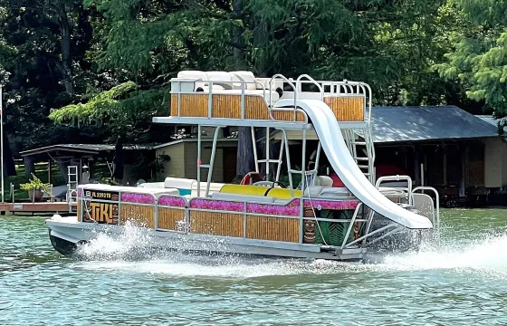 TIKI PONTOON - Double Decker with Slide on Lake Travis