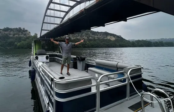 Name your price weekday 19 passenger pontoon on Lake Austin and Lake Travis