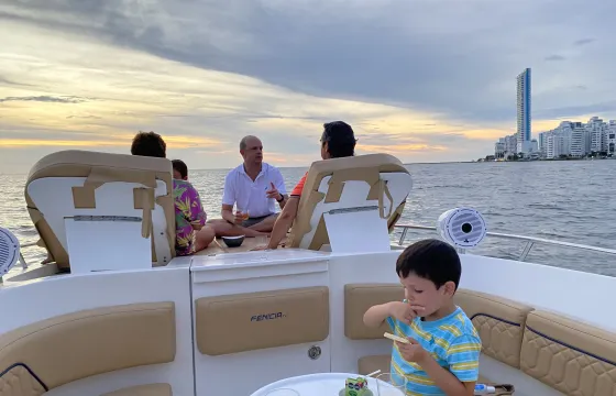 Cartagena Sunset & Bay Tour on a Large 38 feet Luxury Boat (Private Tour)