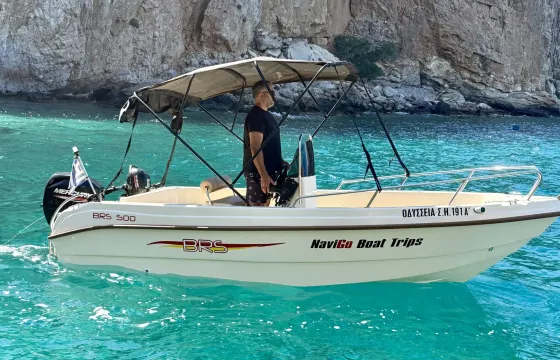 Heraklion Crete BRS 500 Powerboat Rental No License Needed
