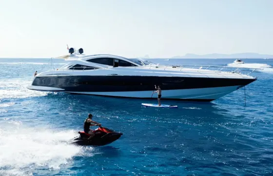 Yacht Adventure in Ibiza aboard a Captained Canados 90' Open Mega Yacht