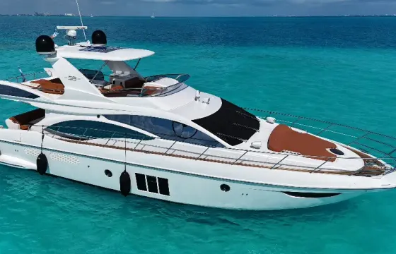 Experience Luxury On The Water Aboard Our Beautiful 58ft Azimut Yacht In Cancun!
