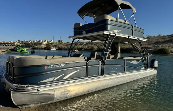 Premier 31ft Marine 310 Skydeck twin engine Pontoon!!