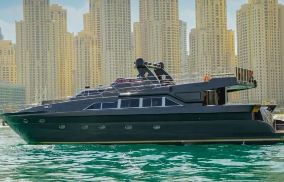 Explore Dubai with our 95ft Blackpearl Power Mega Yacht