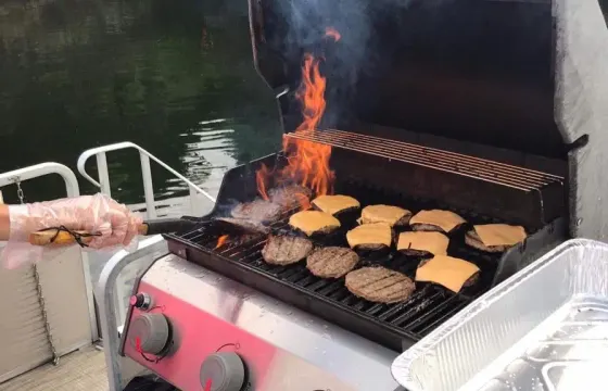 Double Decker Pontoon Party Boat on Lake Travis