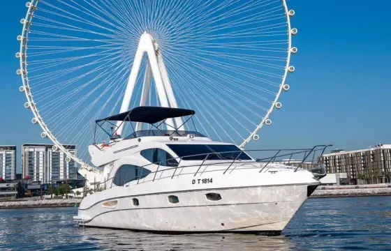 Experience Dubai's Stunning Coast on our 44ft Majesty Motor Yacht