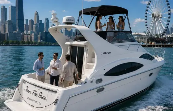 Captain and Fuel Included | Carver Mariner 350 | Private Chicago Yacht Charter