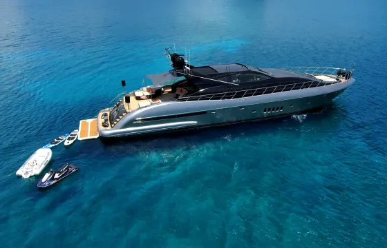 Mangusta 105 "Daya" Power Mega Yacht:  Eivissa Luxury Cruise - 12 Guests