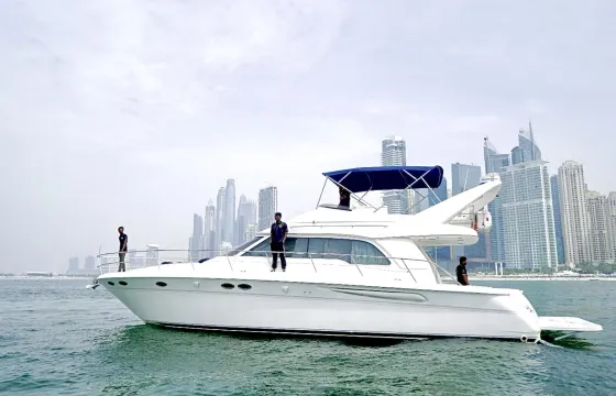 Dubai Yacht Rental 🐬 –  50ft Premium Luxury Yacht Charter for 15 Guests