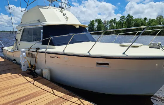 Classic Hatteras Cabin Cruiser for your getaway! Try it out as a Rent-to-Own