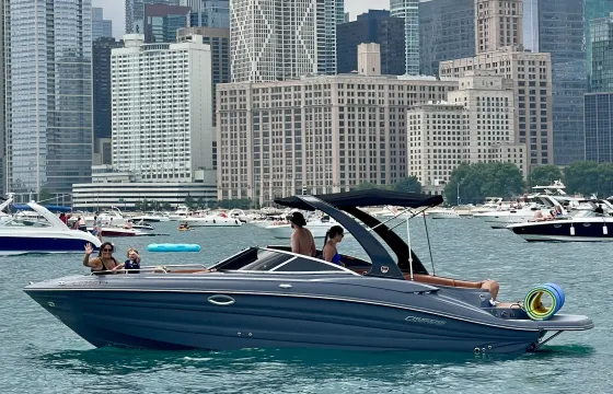Sleek 29ft Sport Cruiser | Skyline, Sunset & Playpen | Captain & Fuel Incl.