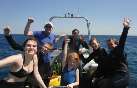 Boat Diver course on 26' RIB in Mykonos