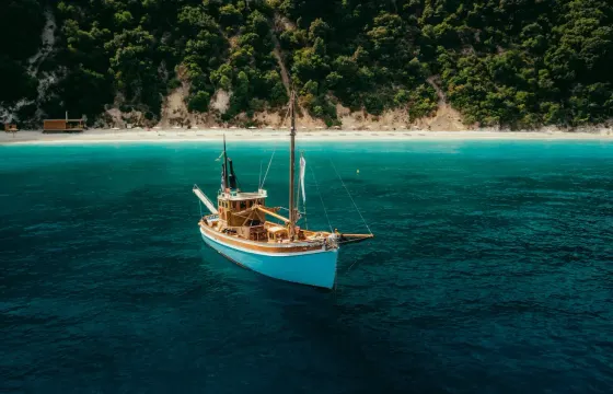 Traditional Kaiki for Ionian cruises