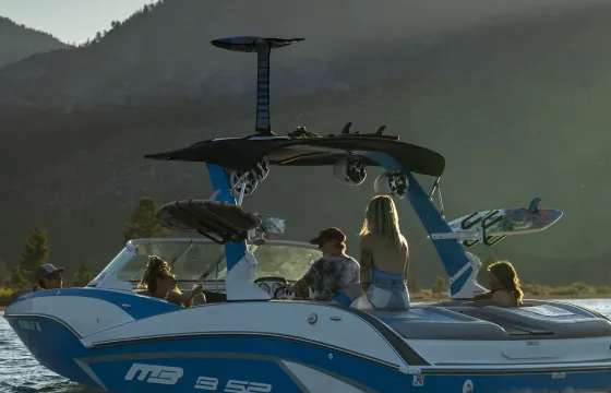 New Wakesurf Boat on Lake Tahoe | 23 foot MB B52: the best wave out there!