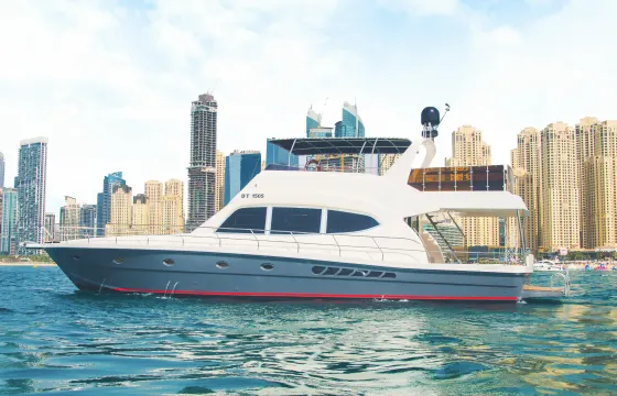 Platinum 80ft Mega Yacht Charter for Extended Trips in Dubai