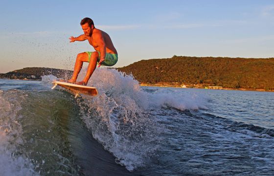 Surf and Wakeboard on Lake Travis! We Have a Fleet of Boats!