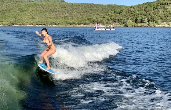 Surf and Wakeboard on Lake Travis! We Have a Fleet of Boats!