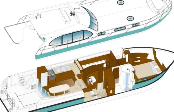 Canal Yacht to explore Anjou (6/8 persons)