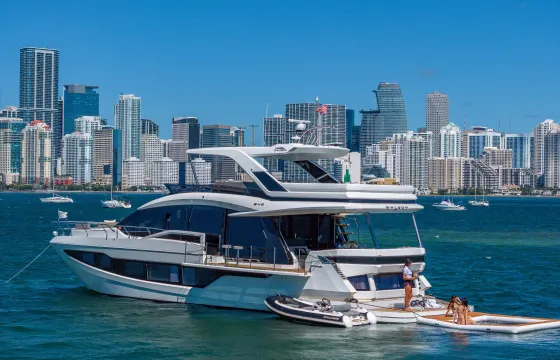 Luxurious 68ft Galeon Fly with tons of water toys serving Florida and Bahamas