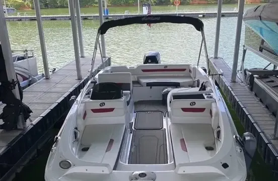 Beautiful Hurricane SunDeck Sport 185 OB available at Tims Ford Lake