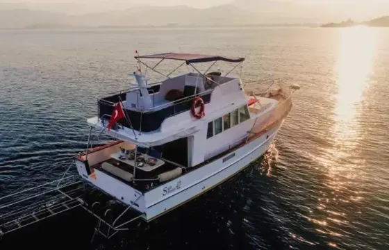 Unforgettable Sea Tours with a 14-Meter Trawler Motor Yacht Departing from Fethi
