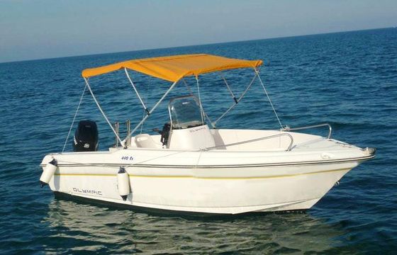 16' Olympic 490 SX Deck Boat Rental in Rodos, Greece