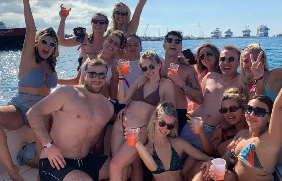 Private Group Charter with 33ft Corvina Glass Bottom Boat in Nassau