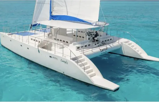 Best 75ft Catamaran in Cancun and Isla Mujeres! Holds 100 people