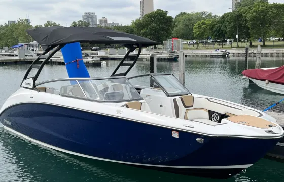 25ft Yamaha 252SE Jet Boat Charter in Chicago - Playpen Adventure