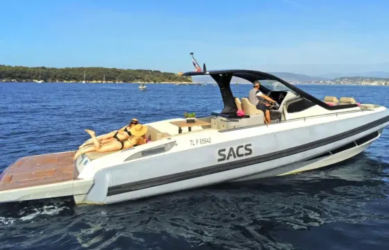 40ft Sacs Rebel RIB boarding in Antibes, Cannes, St Tropez or Monaco