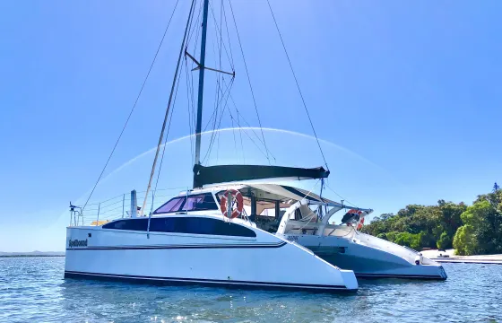 Sydney Harbour Charter on SPELLBOUND a luxury 12m Sailing Catamaran.