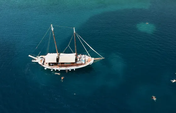 Sailing Schooner in Skiathos