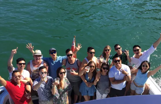 Entertain aboard Santa Cruz Halvorsen Motor Yacht in style on Sydney Harbour!