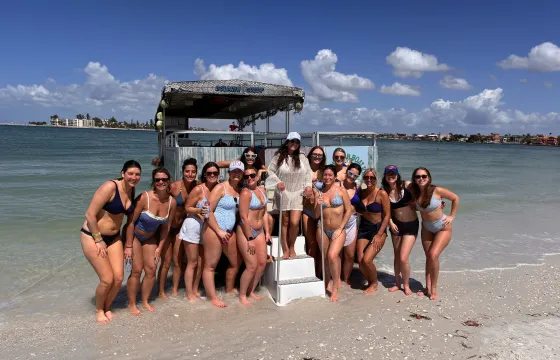 17 passenger Party Pontoon Rental with Captain and Crew in St. Pete Beach Fl