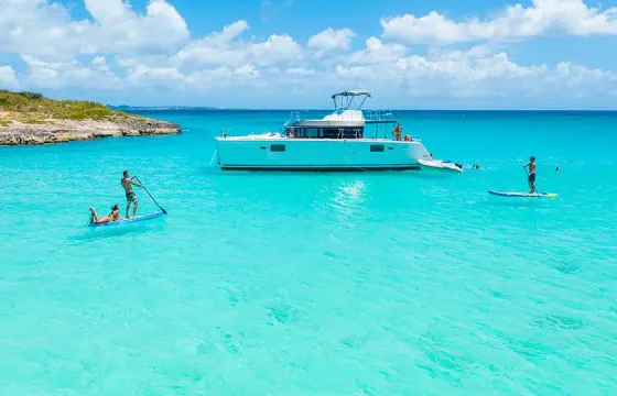 St. Martin Private Boat Tour with Lagoon 450 Cruising Catamaran