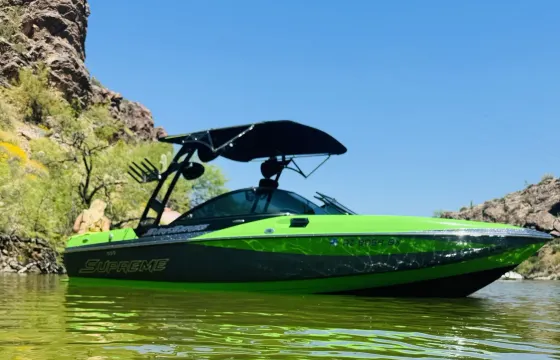 Come Dew The Dew! Mountain Dew and Supreme Collab WakerSurf Boat!!