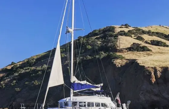 NIGHT ON BOARD on a 38' sailing catamaran IN SAN PEDRO OR CATALINA