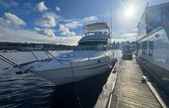 44' Yacht with views of the Space Needle and Downtown Seattle
